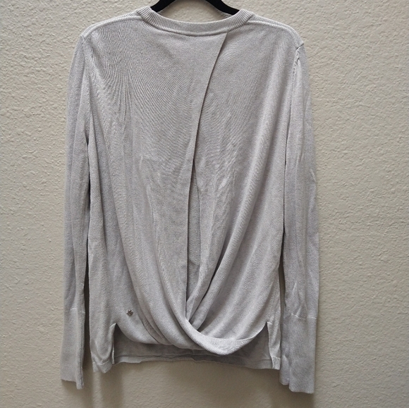 Lululemon Bring It Backbend Light Gray Blend Cashmere Sweater - Picture 13 of 14